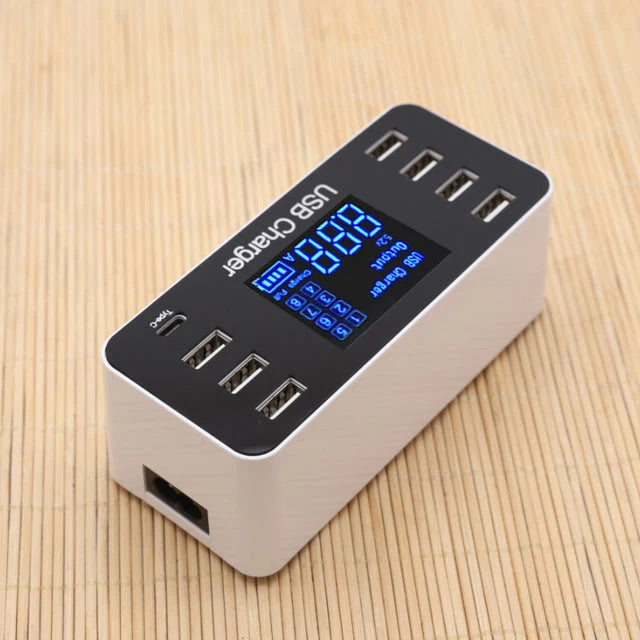 USB Charger Adapter Multi-Port USB-C & QC3.0 Options