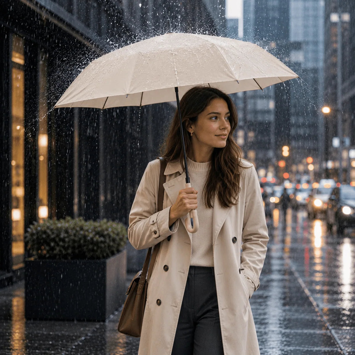Umbrella Automatic Wind-Resistant Compact One-Handed Operation