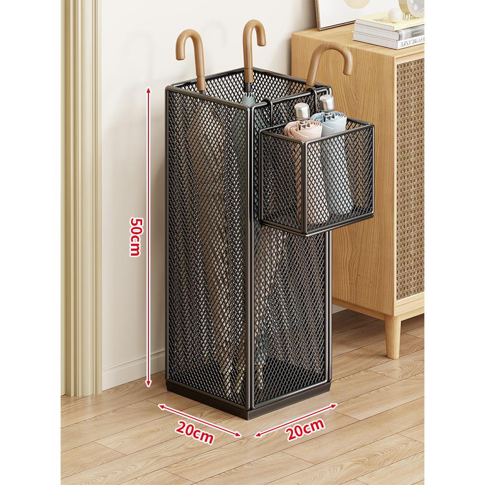 Umbrella Stand Ventilated Metal Mesh Compact Storage