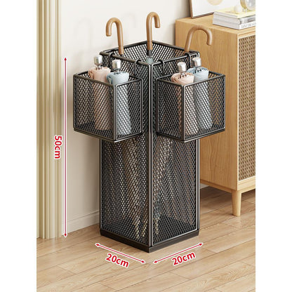 Umbrella Stand Ventilated Metal Mesh Compact Storage
