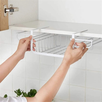 Under Cabinet Glass Rack Iron Space-Saving Storage