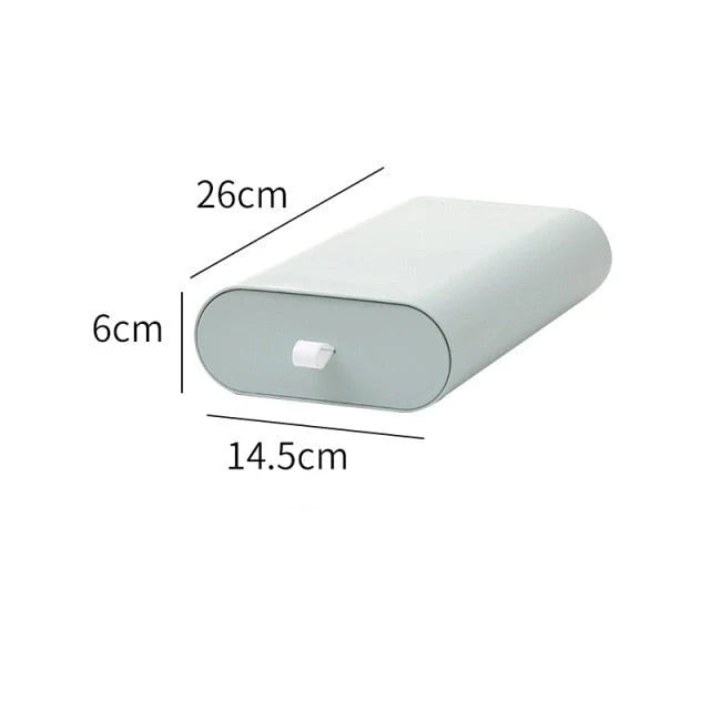 Under-Desk Storage Box Lidded Plastic Space-Saving