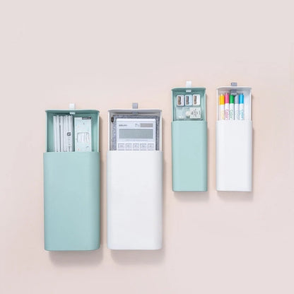 Under-Desk Storage Box Lidded Plastic Space-Saving
