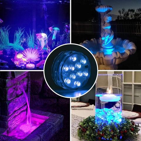 Underwater LED Lamp 16 Colors Four Modes IP68 Waterproof
