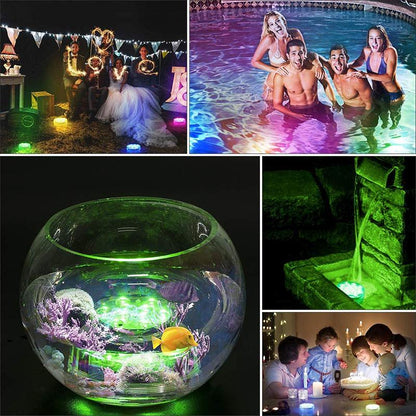 Underwater LED Lamp 16 Colors Four Modes IP68 Waterproof