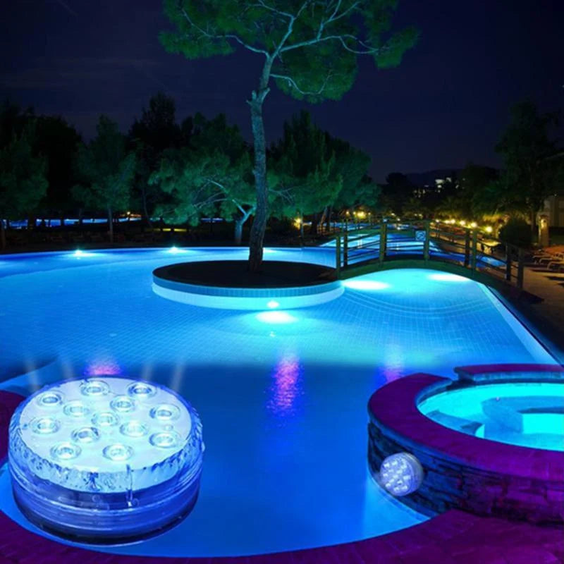 Underwater LED Lamp 16 Colors Four Modes IP68 Waterproof