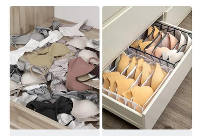 Underwear Drawer Organizer Compartmentalized Space-Saving