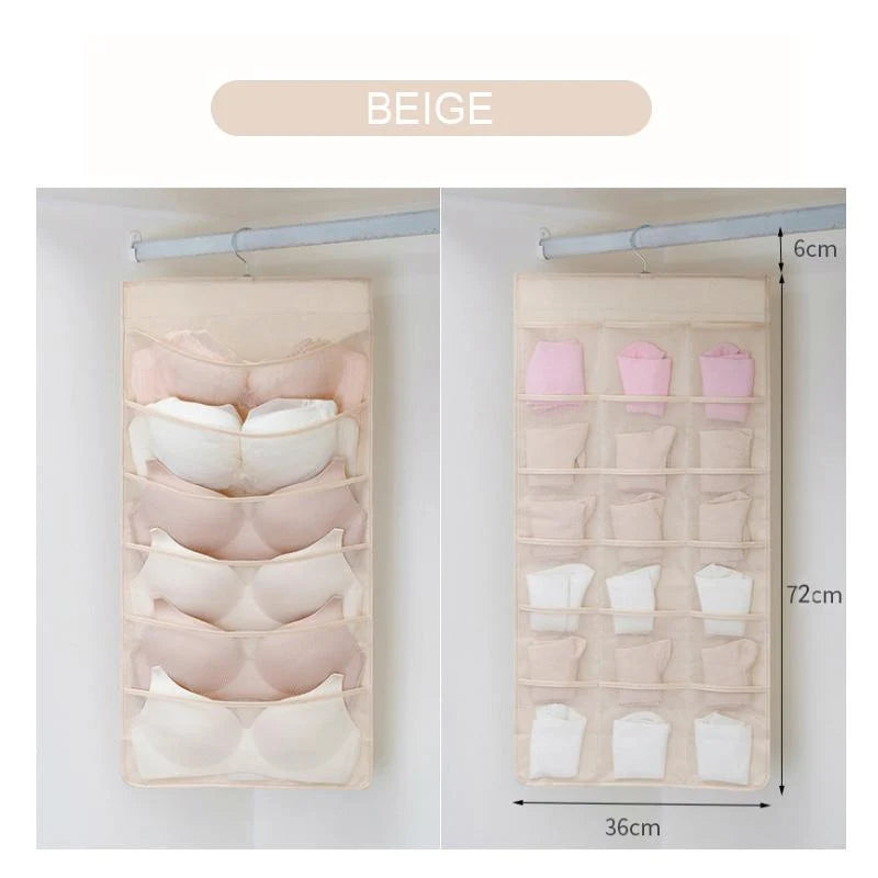 Underwear Organizer Hanging Reversible Multi-Pocket