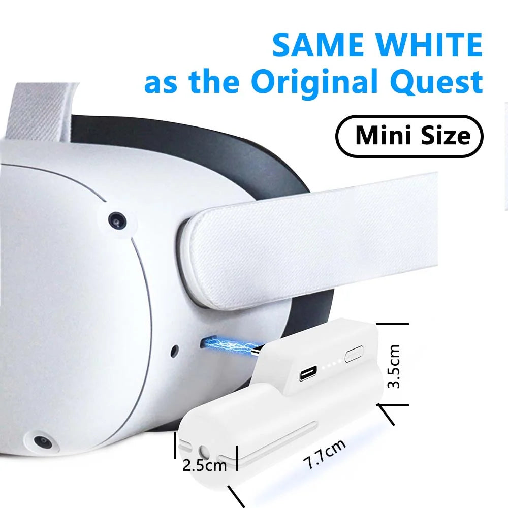 VR Headset Power Bank 5000mAh Plug-In Cable-Free