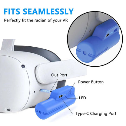 VR Headset Power Bank 5000mAh Plug-In Cable-Free