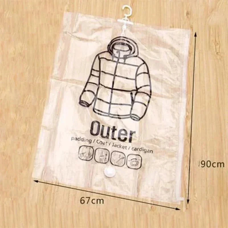 Vacuum Storage Bags Hanging Space-Saving Set of 3
