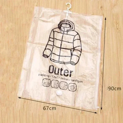 Vacuum Storage Bags Hanging Space-Saving Set of 3