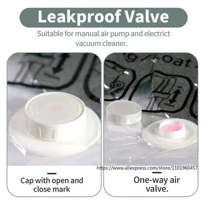 Vacuum Storage Bags Hanging Space-Saving Set of 3
