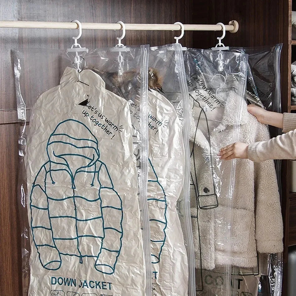 Vacuum Storage Bags Hanging Space-Saving Up to 80%