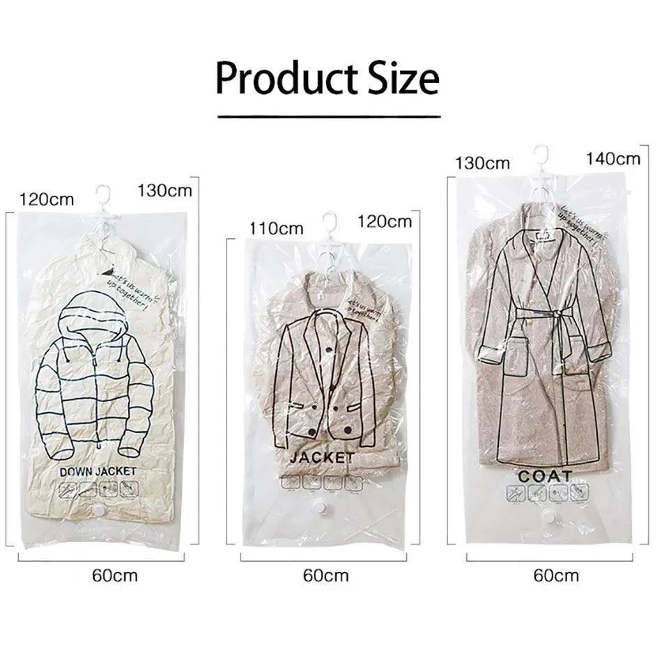 Vacuum Storage Bags Hanging Space-Saving Up to 80%