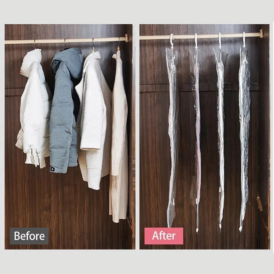 Vacuum Storage Bags Hanging Space-Saving Up to 80%