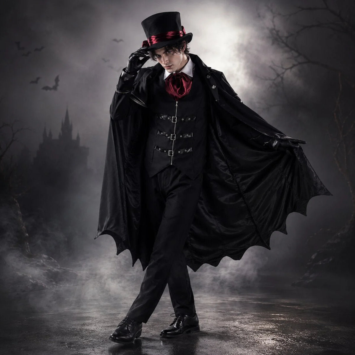 Vampire Costume Adult Classic Halloween Design