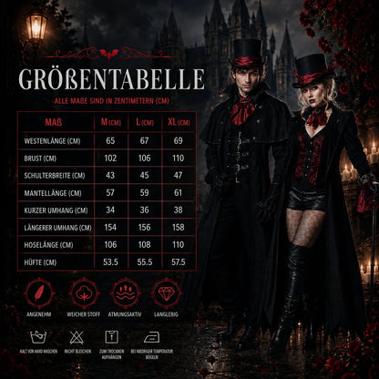 Vampire Costume Adult Classic Halloween Design