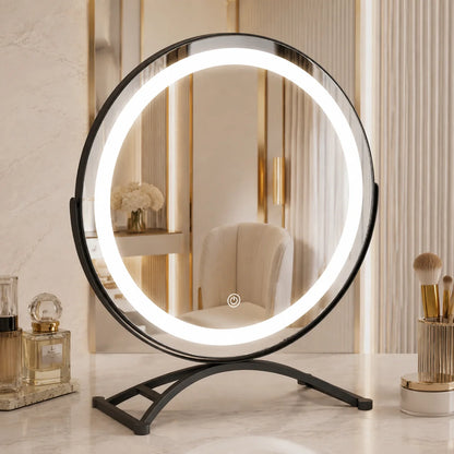 Vanity Mirror Tri-Color Touch LED 360° Rotation & Rechargeable