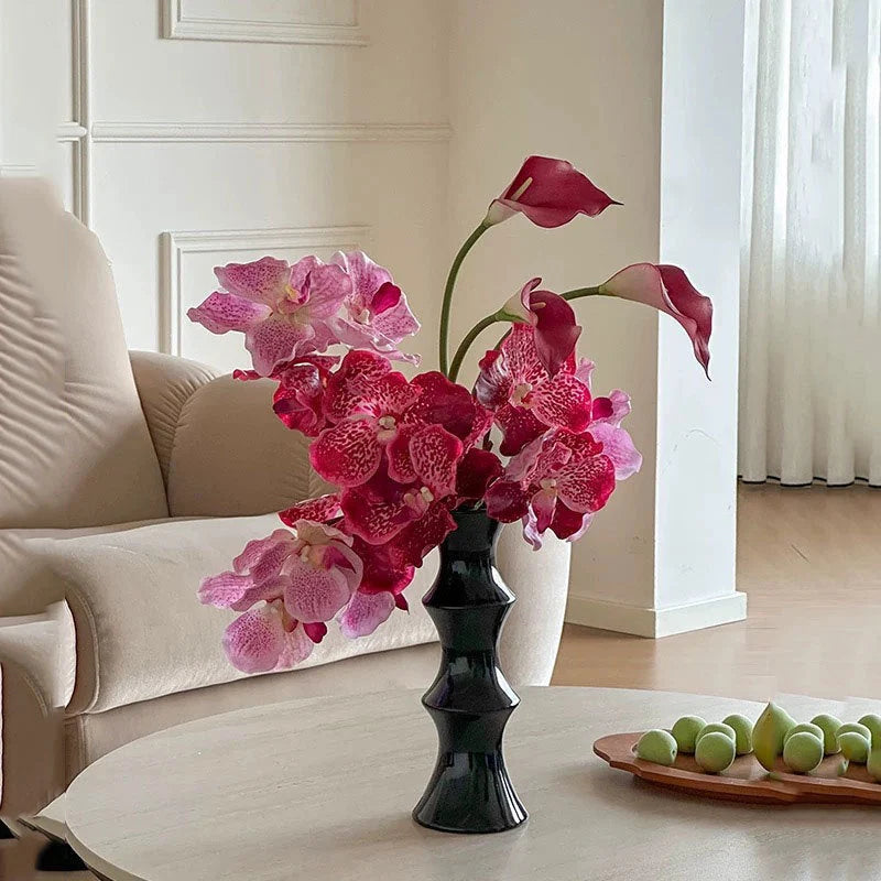 Vase Hourglass Shape Lightweight Plastic