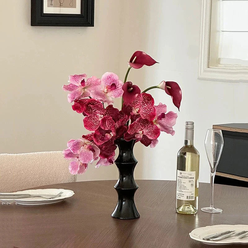 Vase Hourglass Shape Lightweight Plastic