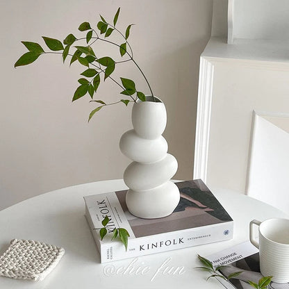 Vase Layered Ceramic Modern Sculpture