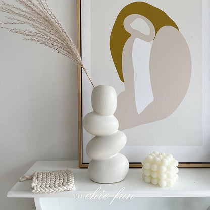 Vase Layered Ceramic Modern Sculpture