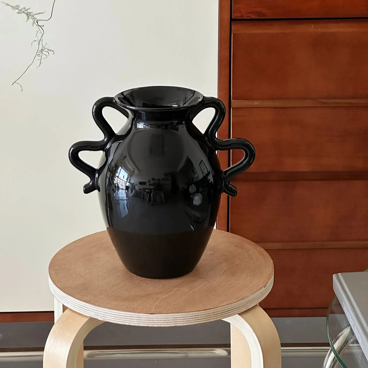 Vase Sculptural Ceramic Glossy Finish
