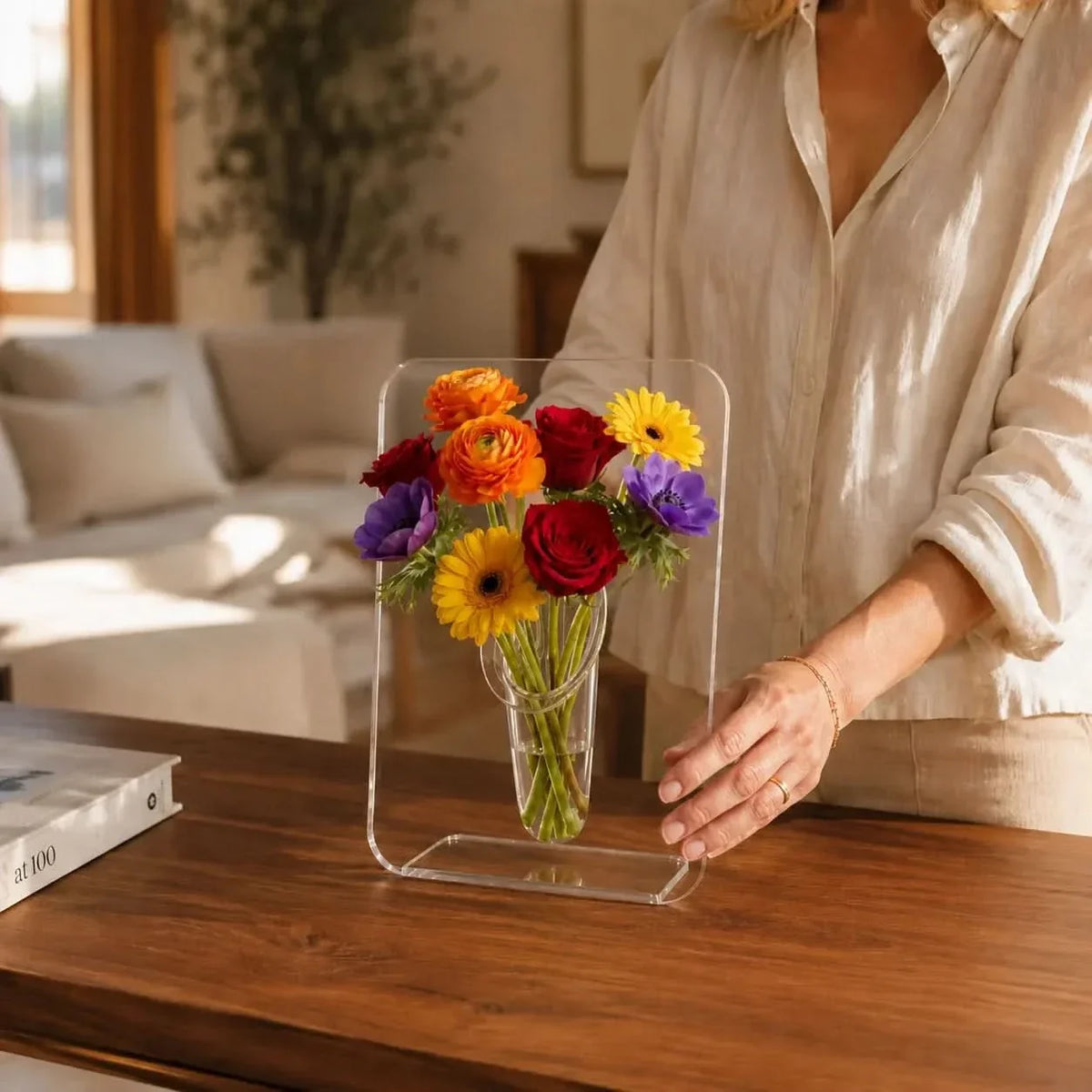 Vase Slim Acrylic Frame Gallery Style
