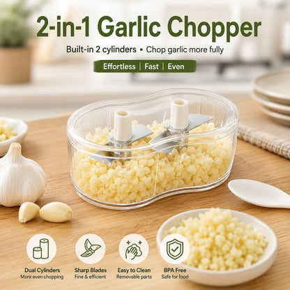 Vegetable Chopper Stainless Steel Blades Ergonomic Grip Removable Parts