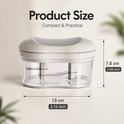 Vegetable Chopper Stainless Steel Blades Ergonomic Grip Removable Parts