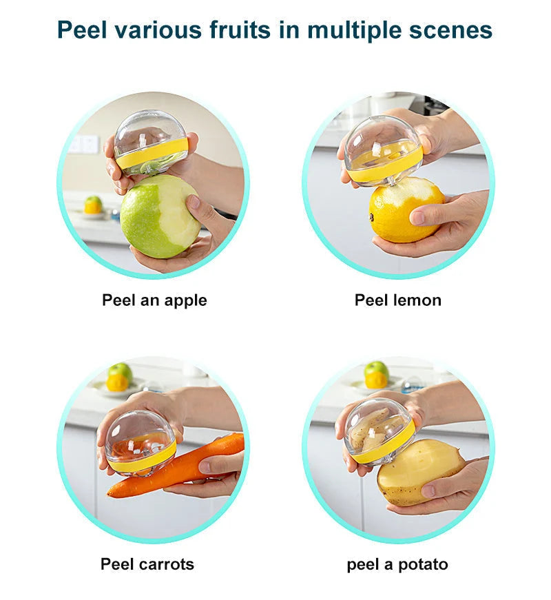 Vegetable Peeler Double Serrated Blades Built-In Scrap Container