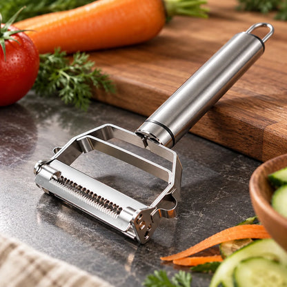 Vegetable Peeler Double-Sided Stainless Steel Blade Non-Slip Handle