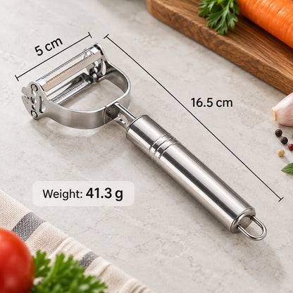 Vegetable Peeler Double-Sided Stainless Steel Blade Non-Slip Handle