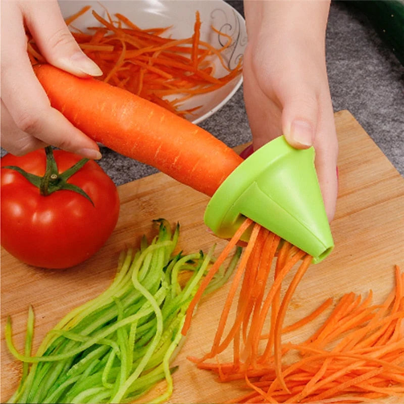 Vegetable Peeler Julienne & Spiral Cutter Stainless Steel Blades