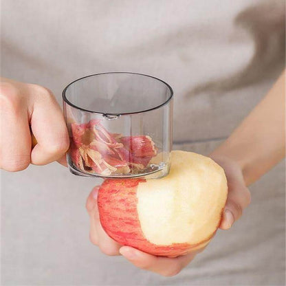 Vegetable Peeler Stainless Steel Blade Built-In Peel Container
