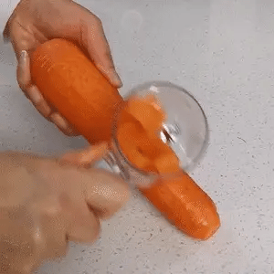 Vegetable Peeler Stainless Steel Blade Built-In Peel Container