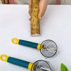 Vegetable Peeler Stainless Steel Blade Built-In Peel Container