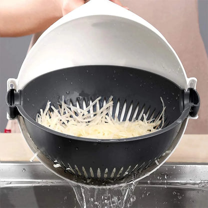 Vegetable Slicer Interchangeable Stainless Blades Catch Bowl