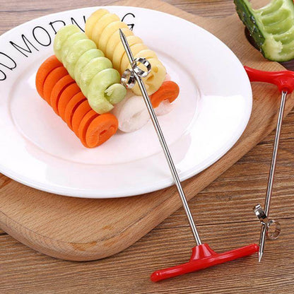 Vegetable Spiralizer Stainless Steel Manual Rotary Cutter