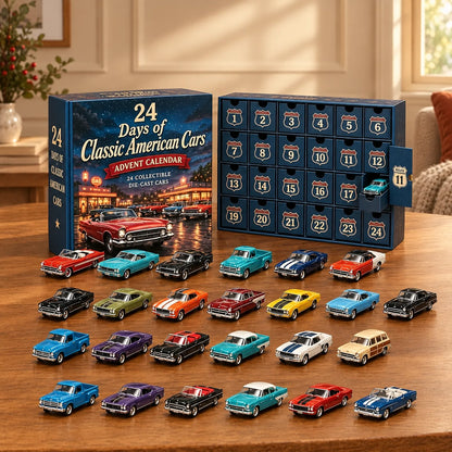 Vehicle Advent Calendar Die-Cast Metal 24 Miniature Models