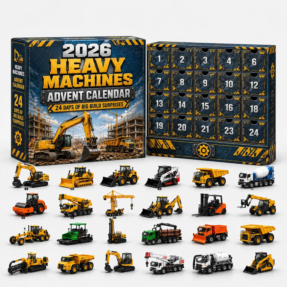 Vehicle Advent Calendar Die-Cast Metal 24 Miniature Models