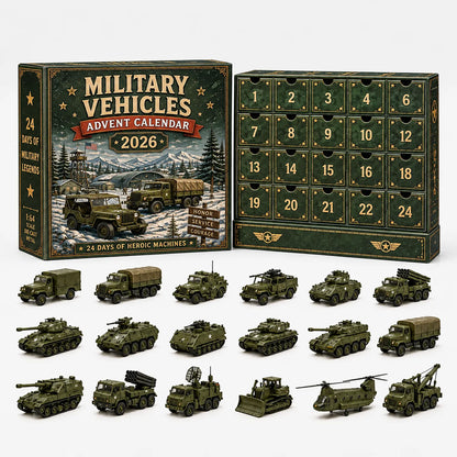 Vehicle Advent Calendar Die-Cast Metal 24 Miniature Models