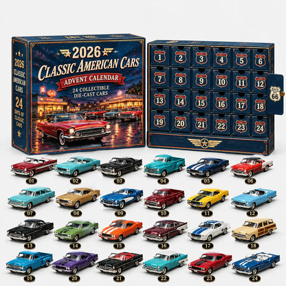 Vehicle Advent Calendar Die-Cast Metal 24 Miniature Models