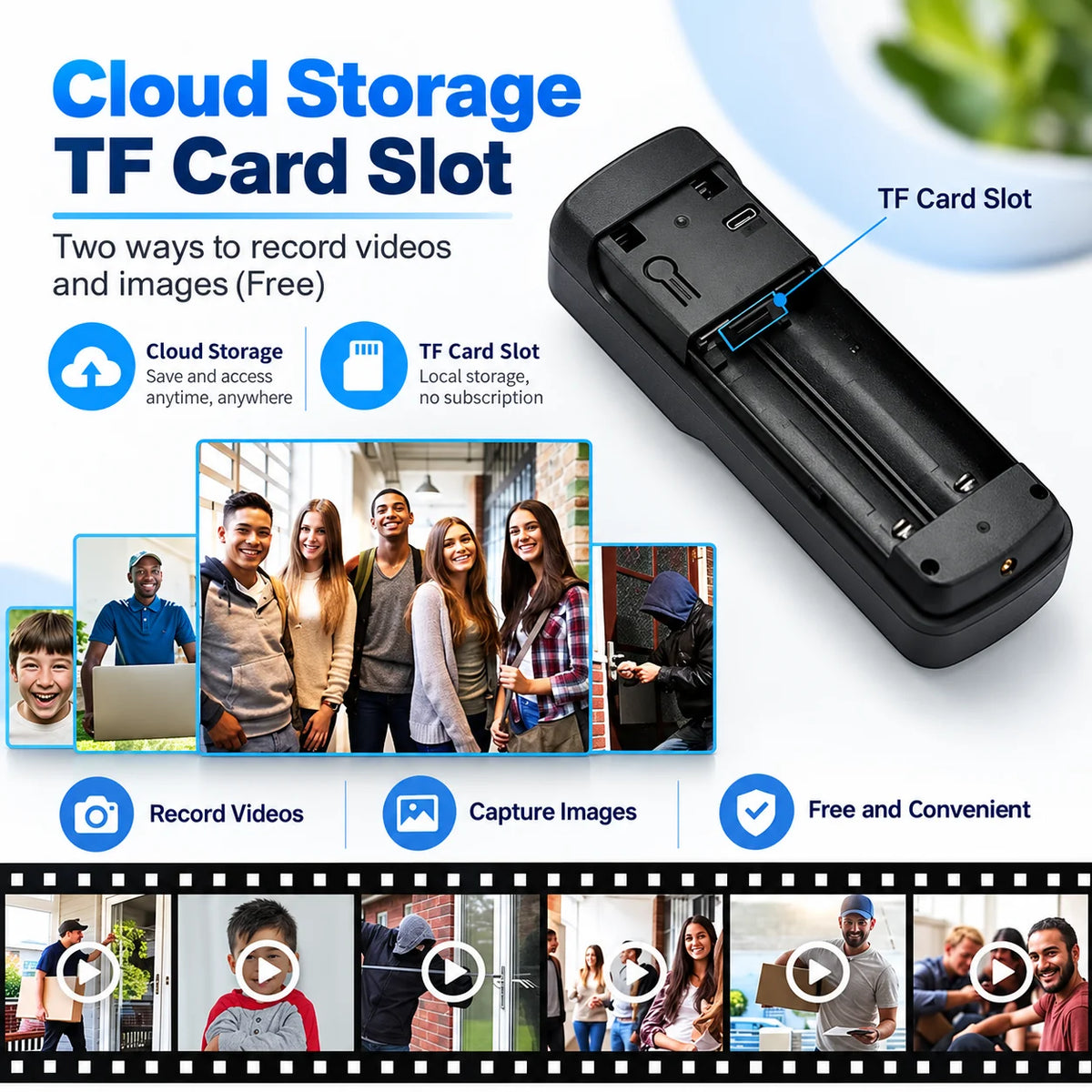 Video Doorbell Camera 1080p HD Wide-Angle & Two-Way Audio