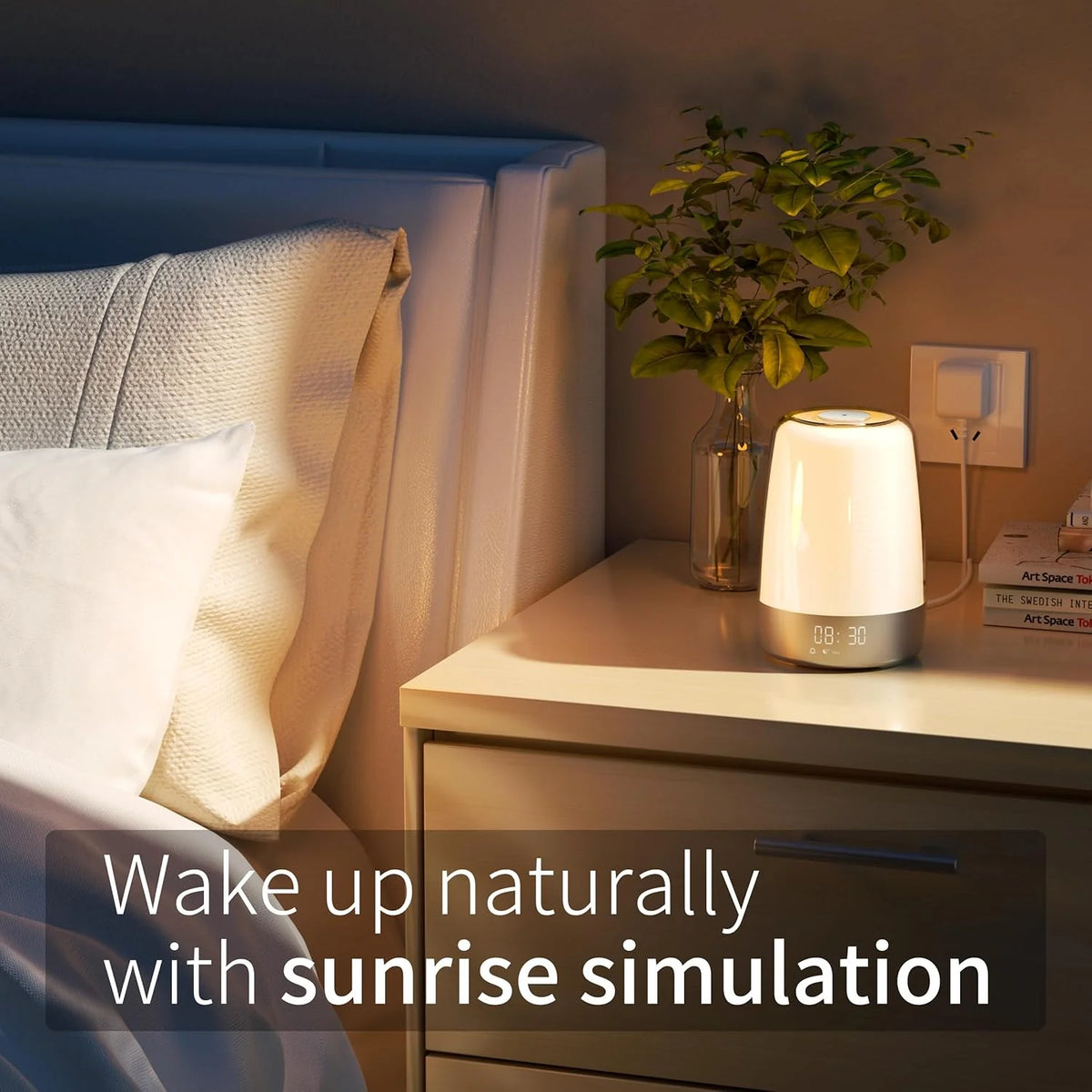 Wake-Up Lamp Sunrise Simulation USB-C Rechargeable & Portable