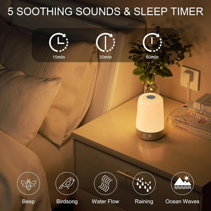 Wake-Up Lamp Sunrise Simulation USB-C Rechargeable & Portable