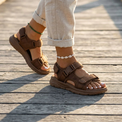 Walking Sandals Adjustable Straps Cushioned Arch Support
