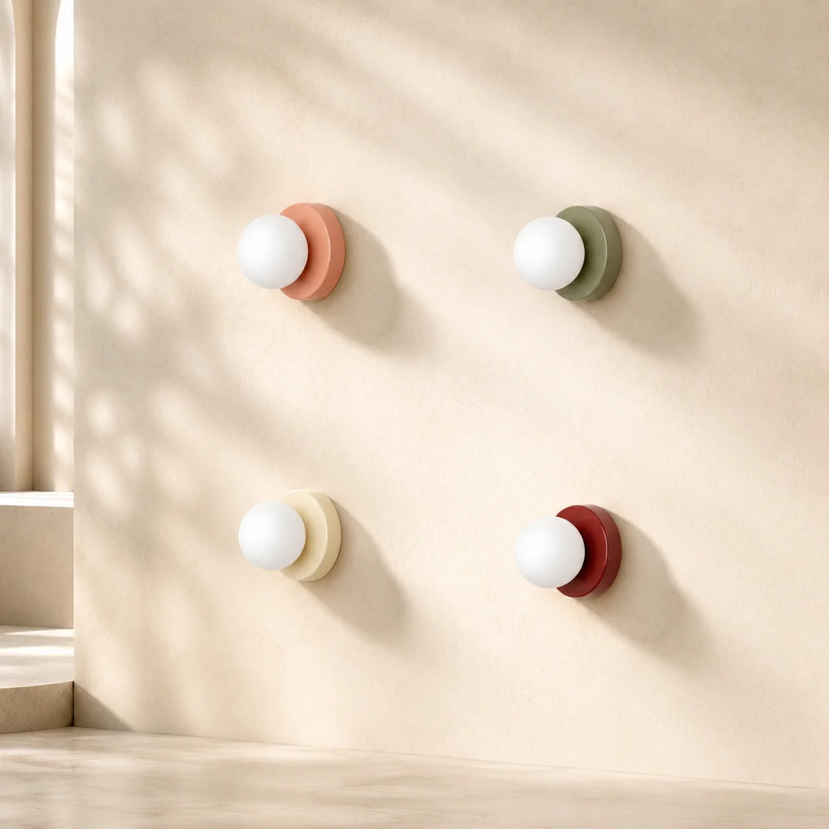 Wall & Ceiling Light Frosted Glass Dual Mount LED Included