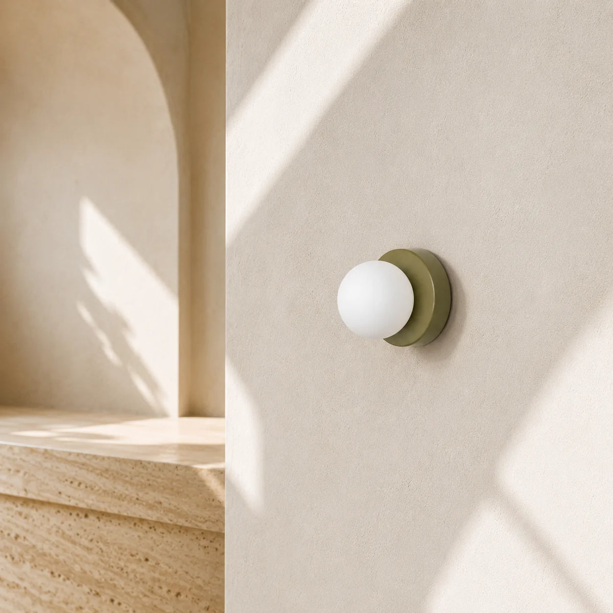 Wall & Ceiling Light Frosted Glass Dual Mount LED Included